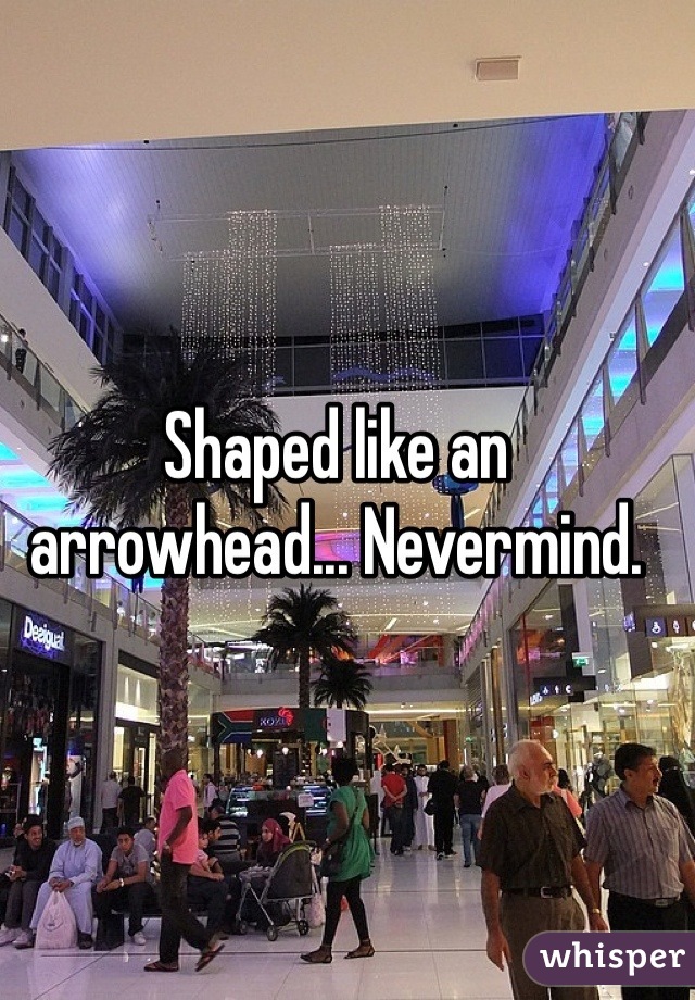 Shaped like an arrowhead... Nevermind.