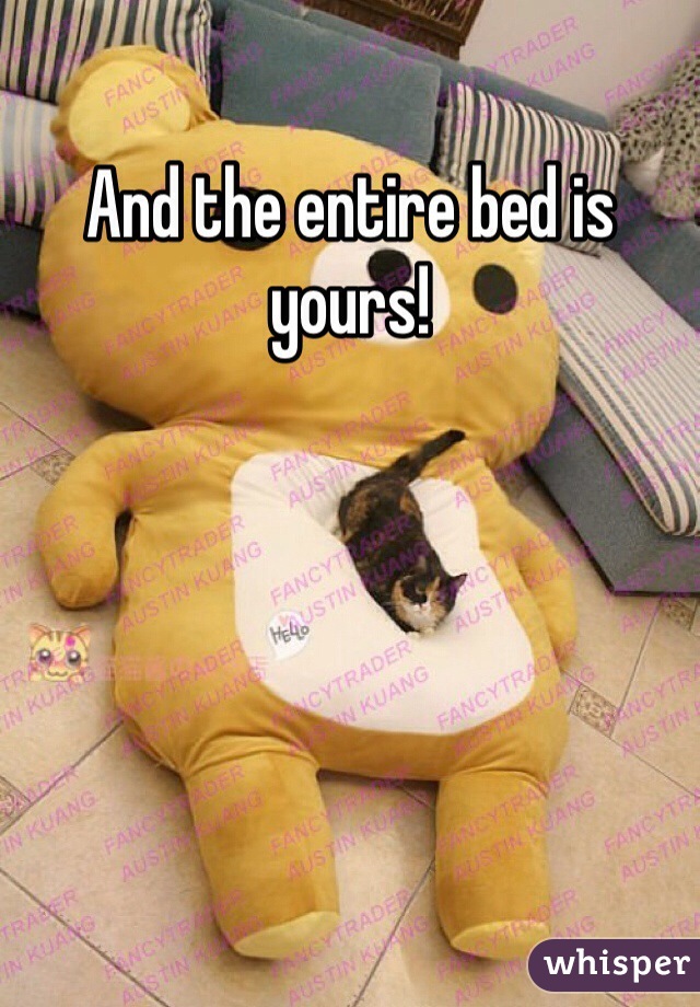 And the entire bed is yours!