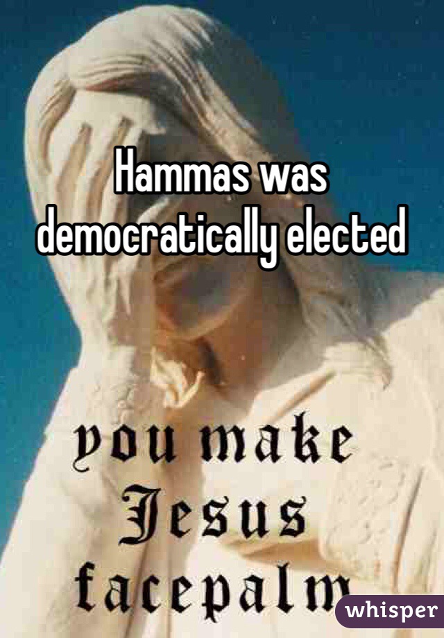 Hammas was democratically elected 