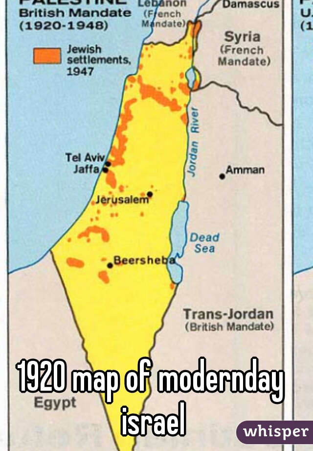 1920 map of modernday israel