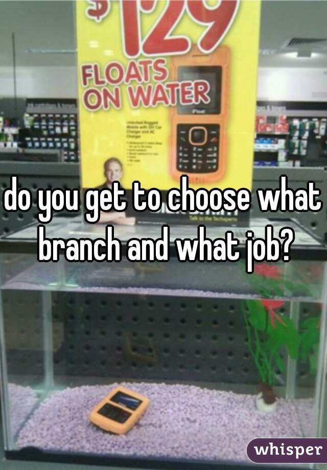 do you get to choose what branch and what job?