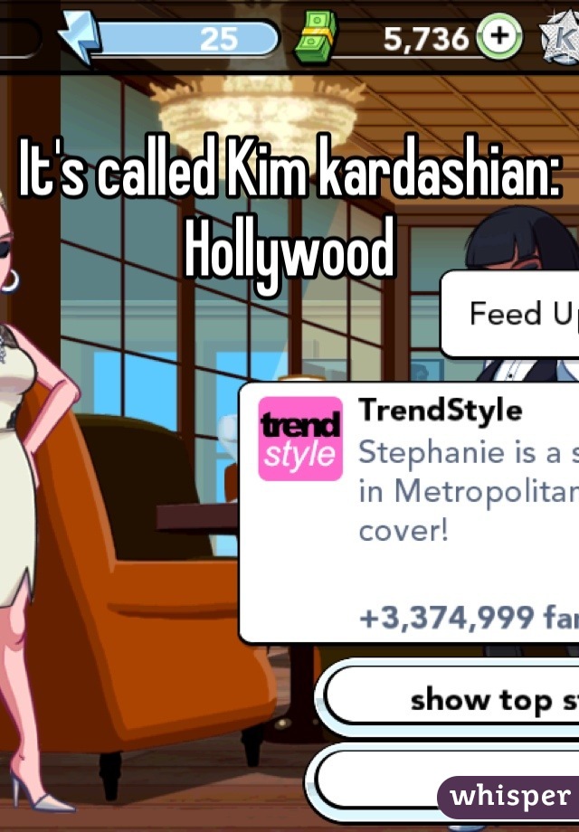 It's called Kim kardashian: Hollywood