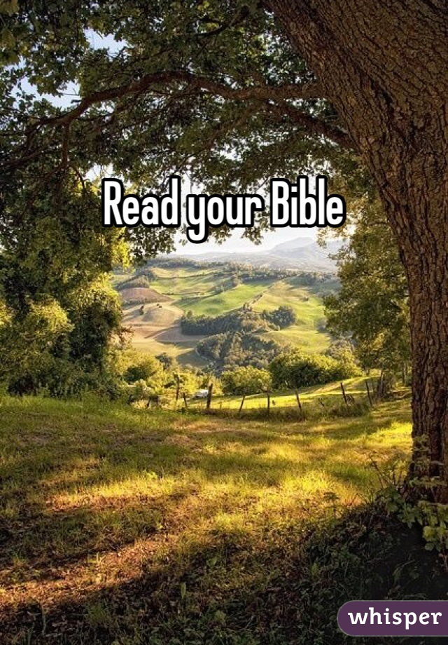 Read your Bible