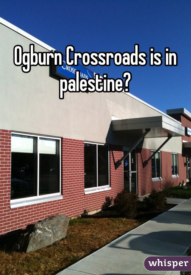 Ogburn Crossroads is in palestine?