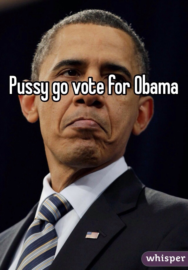 Pussy go vote for Obama 