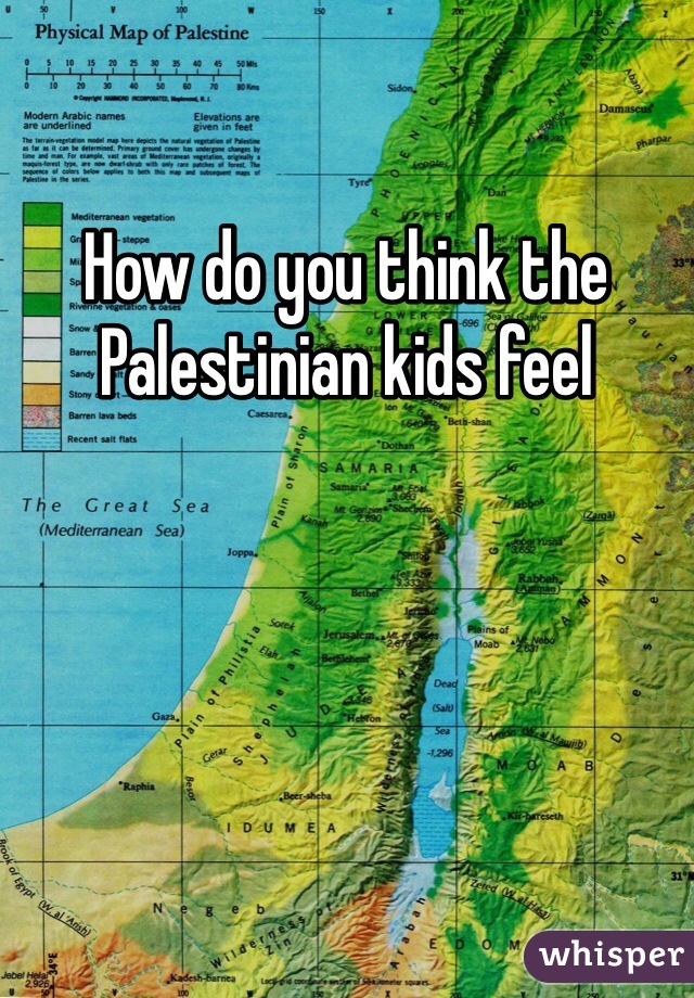 How do you think the Palestinian kids feel