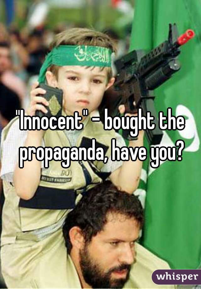 "Innocent" - bought the propaganda, have you?