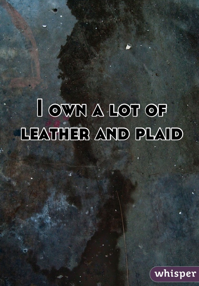 I own a lot of leather and plaid