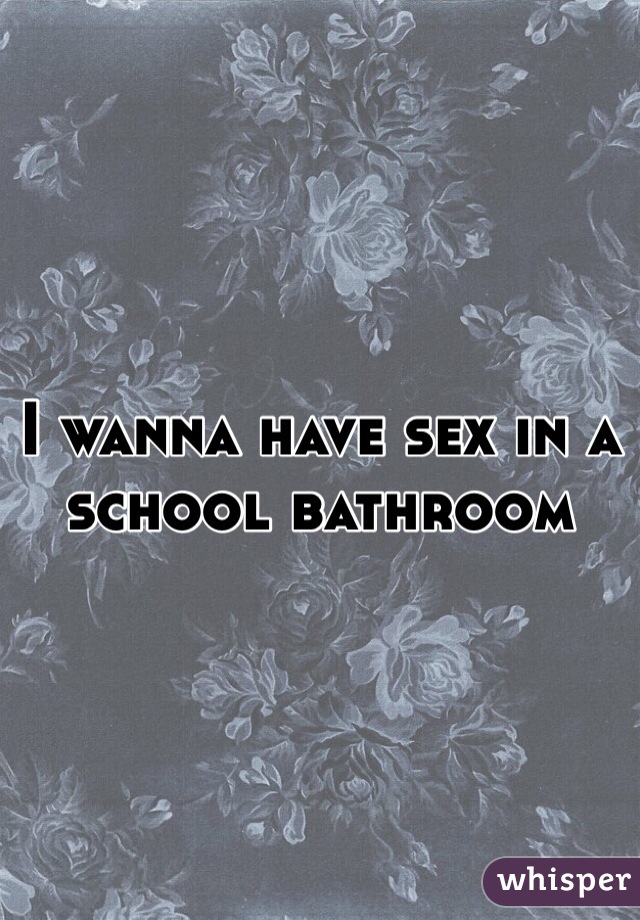 I wanna have sex in a school bathroom