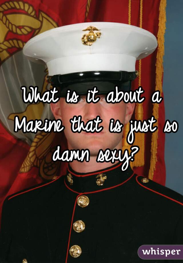 What is it about a Marine that is just so damn sexy?