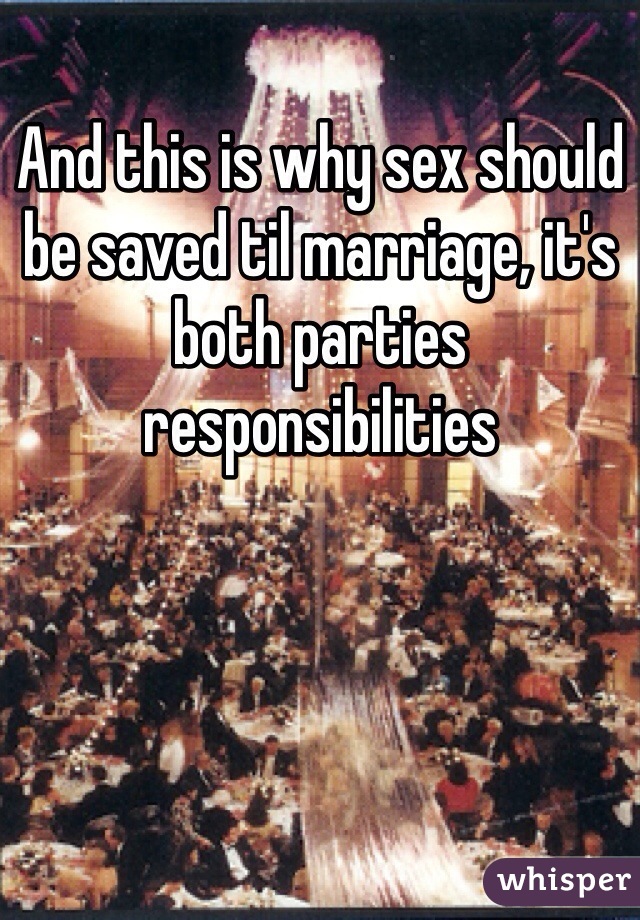 And this is why sex should be saved til marriage, it's both parties responsibilities 