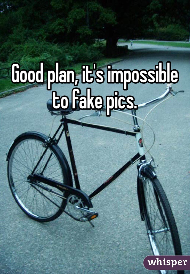 Good plan, it's impossible to fake pics.