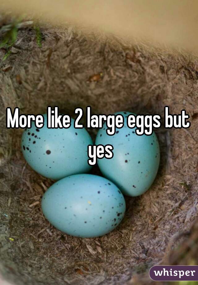More like 2 large eggs but yes