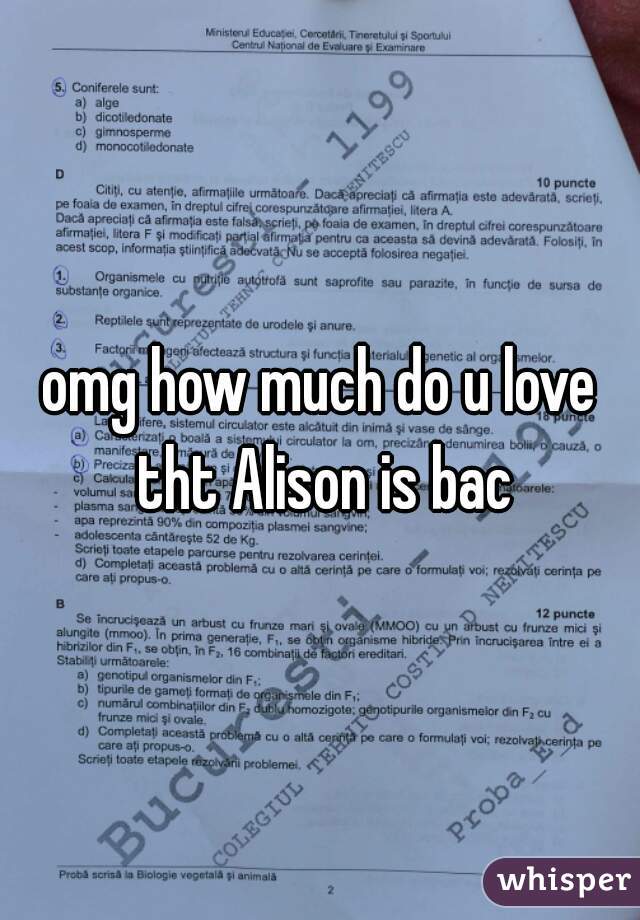 omg how much do u love tht Alison is bac