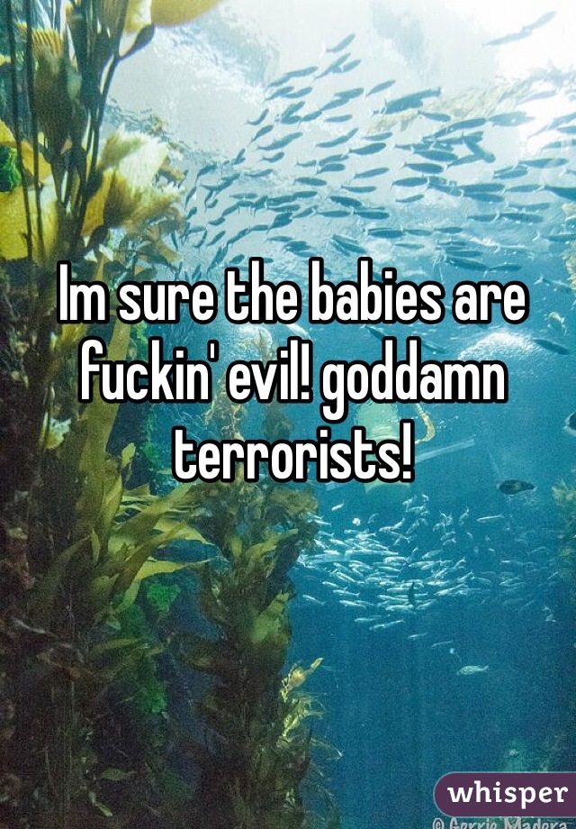 Im sure the babies are fuckin' evil! goddamn terrorists!