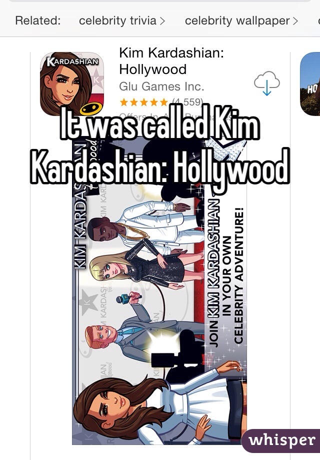 It was called Kim Kardashian: Hollywood