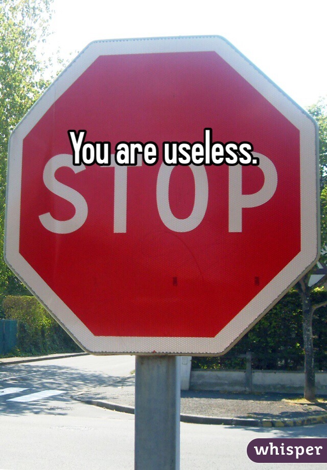 You are useless.