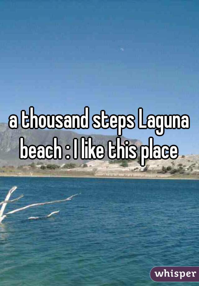 a thousand steps Laguna beach : I like this place 