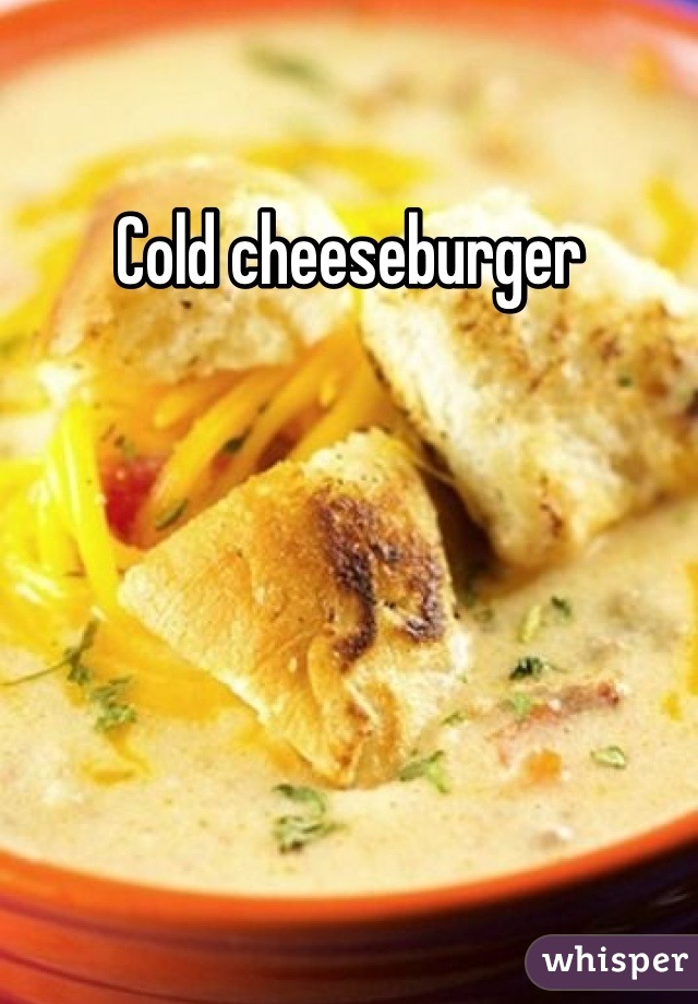 Cold cheeseburger