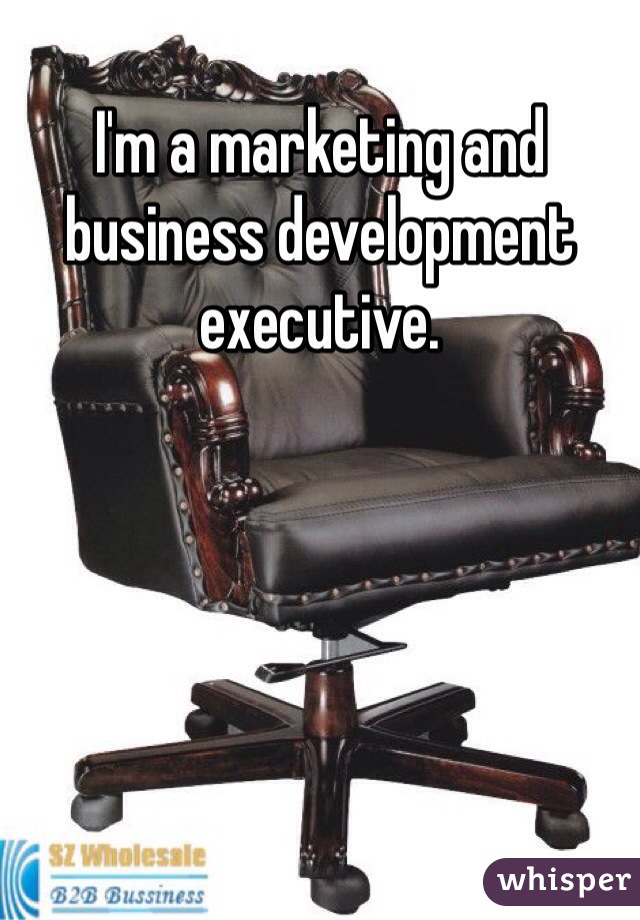 I'm a marketing and business development executive.