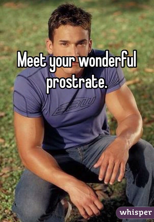 Meet your wonderful prostrate. 