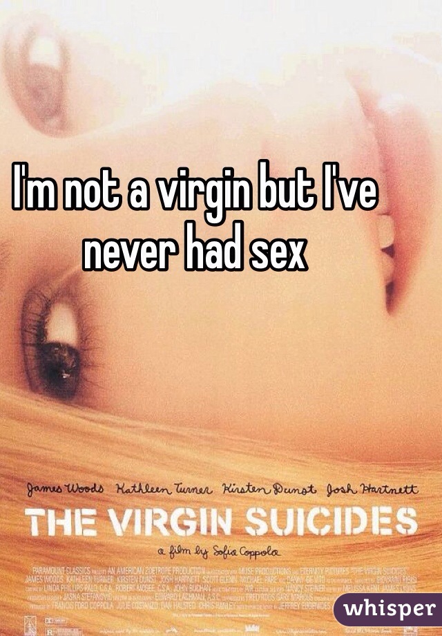 I'm not a virgin but I've never had sex