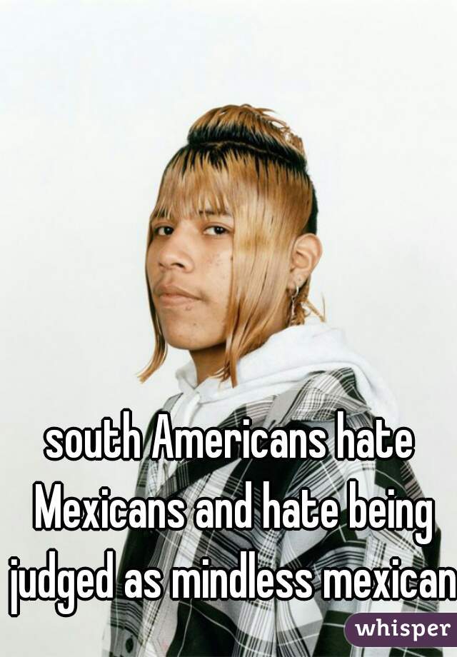 south Americans hate Mexicans and hate being judged as mindless mexicans