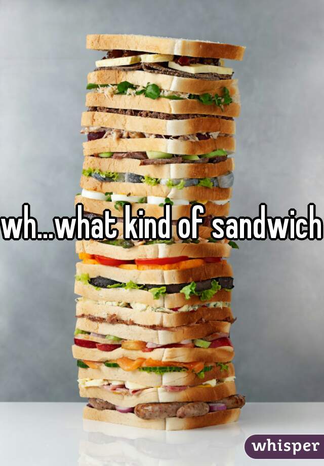 wh...what kind of sandwich?