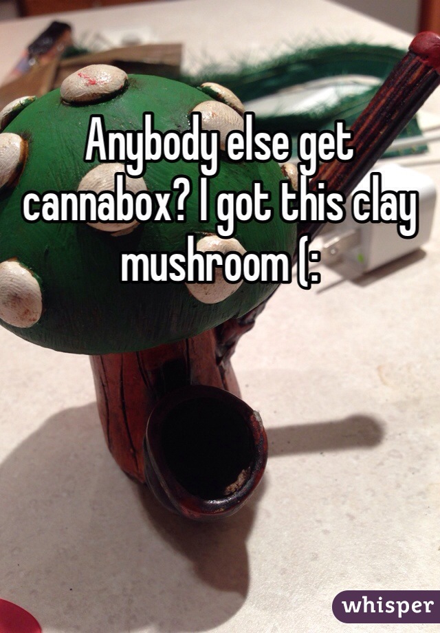 Anybody else get cannabox? I got this clay mushroom (: