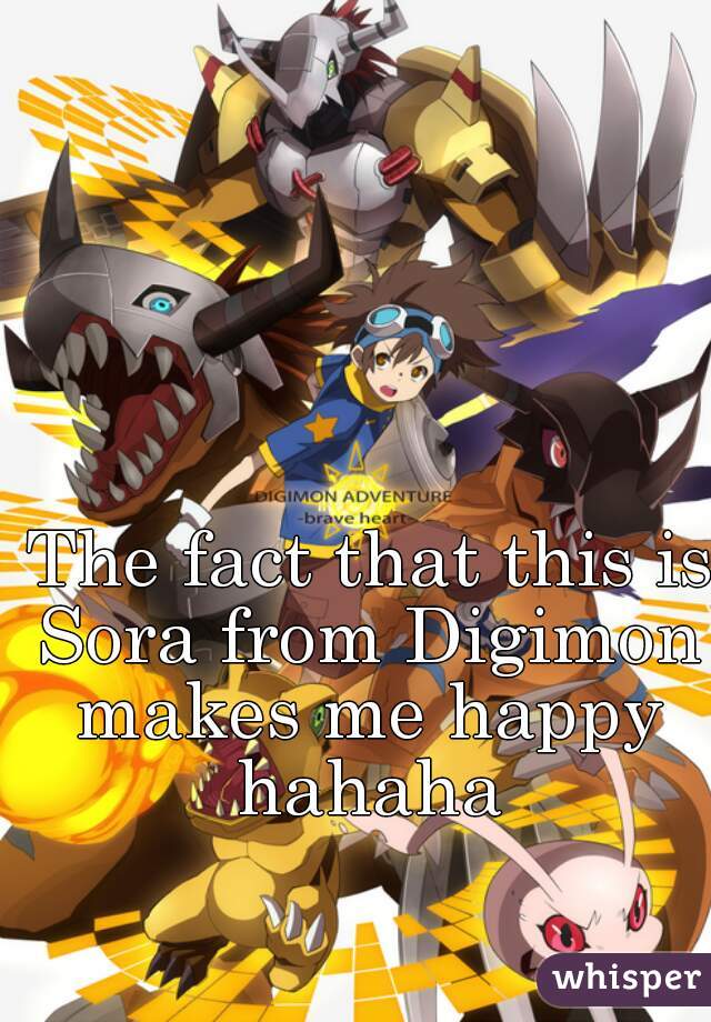  The fact that this is Sora from Digimon makes me happy hahaha