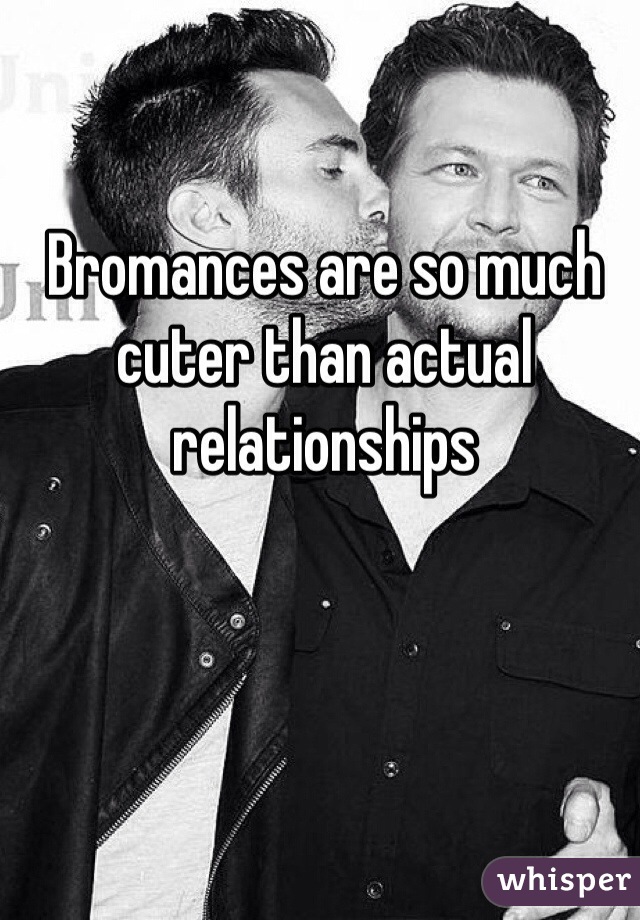 Bromances are so much cuter than actual relationships 