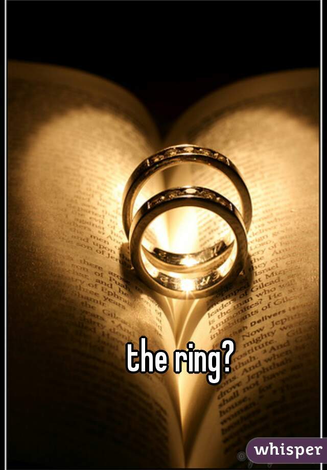 the ring?
  