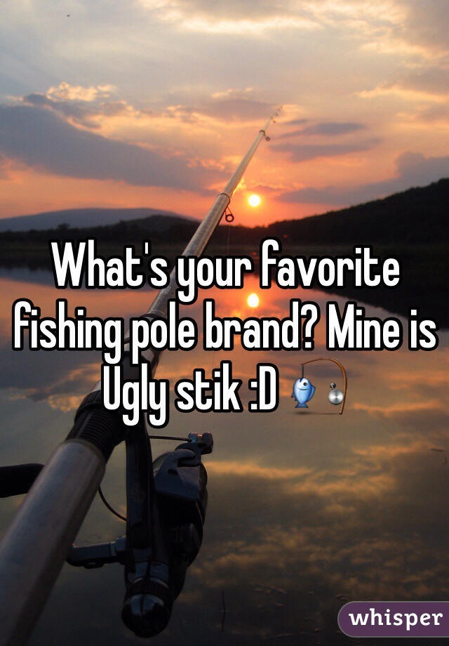 What's your favorite fishing pole brand? Mine is Ugly stik :D 🎣