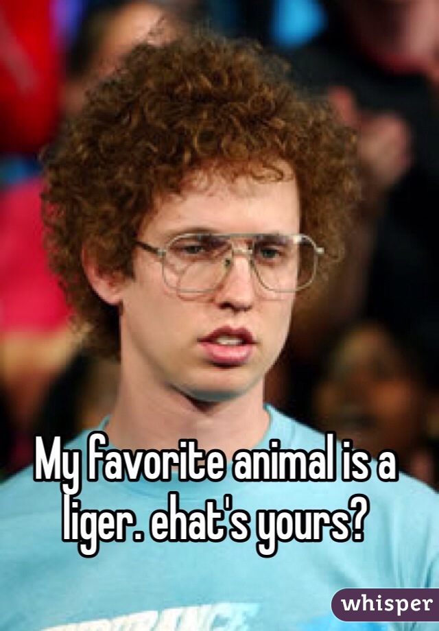 My favorite animal is a liger. ehat's yours?