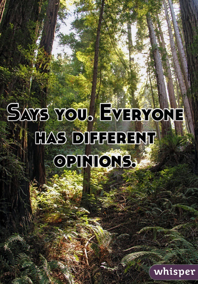 Says you. Everyone has different opinions. 