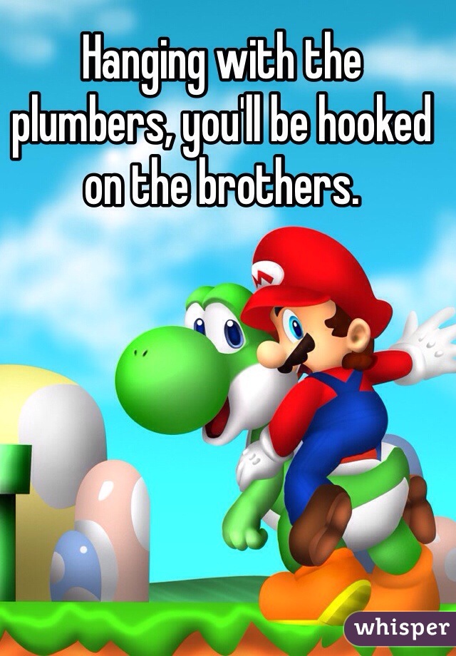 Hanging with the plumbers, you'll be hooked on the brothers. 
