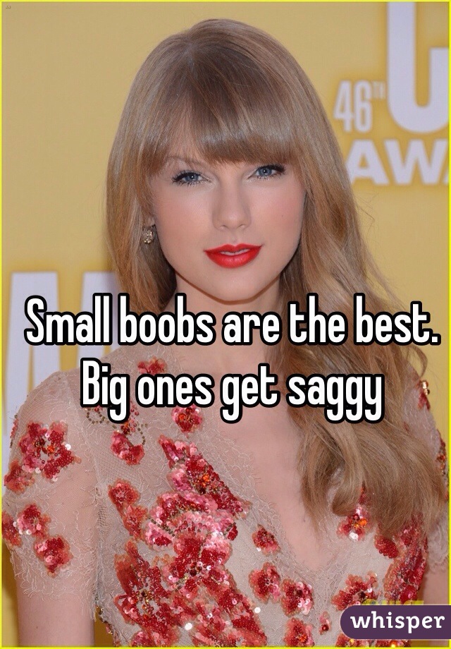 Small boobs are the best. Big ones get saggy 