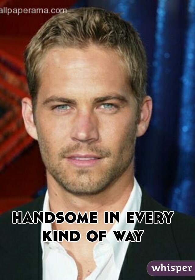 handsome in every kind of way 