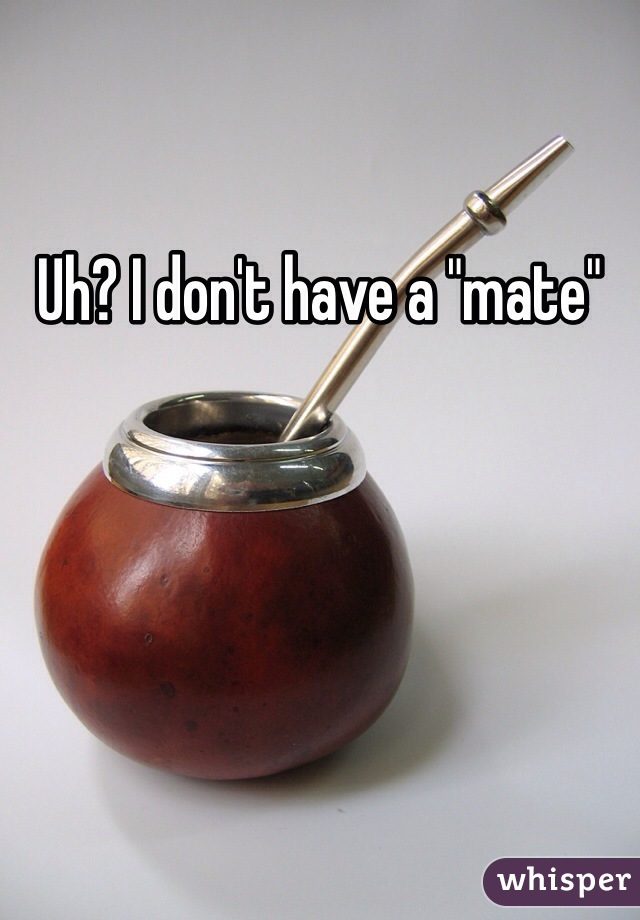 Uh? I don't have a "mate" 