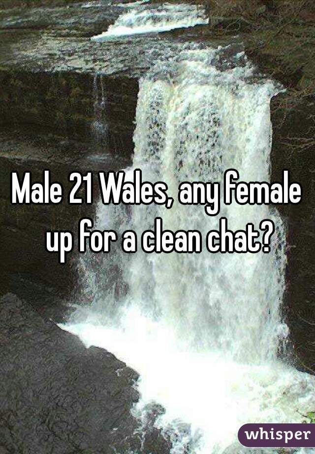 Male 21 Wales, any female up for a clean chat?
