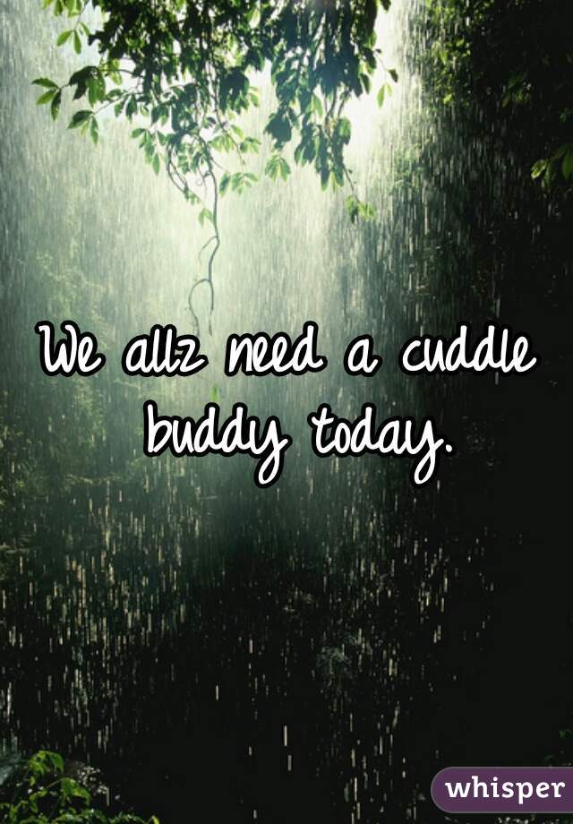 We allz need a cuddle buddy today.