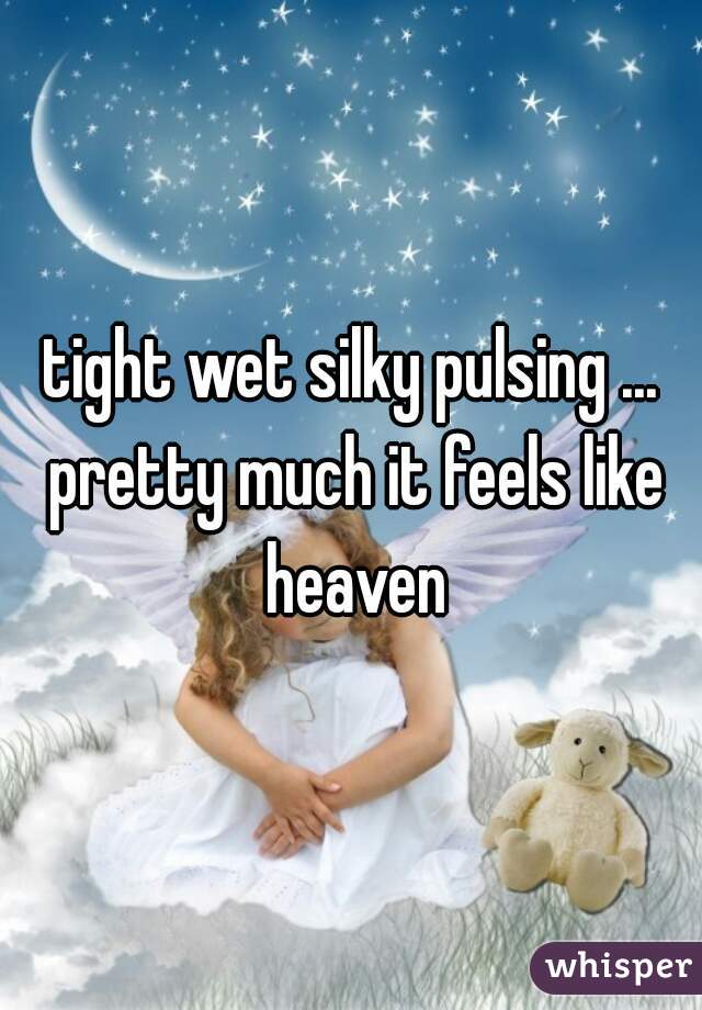 tight wet silky pulsing ... pretty much it feels like heaven