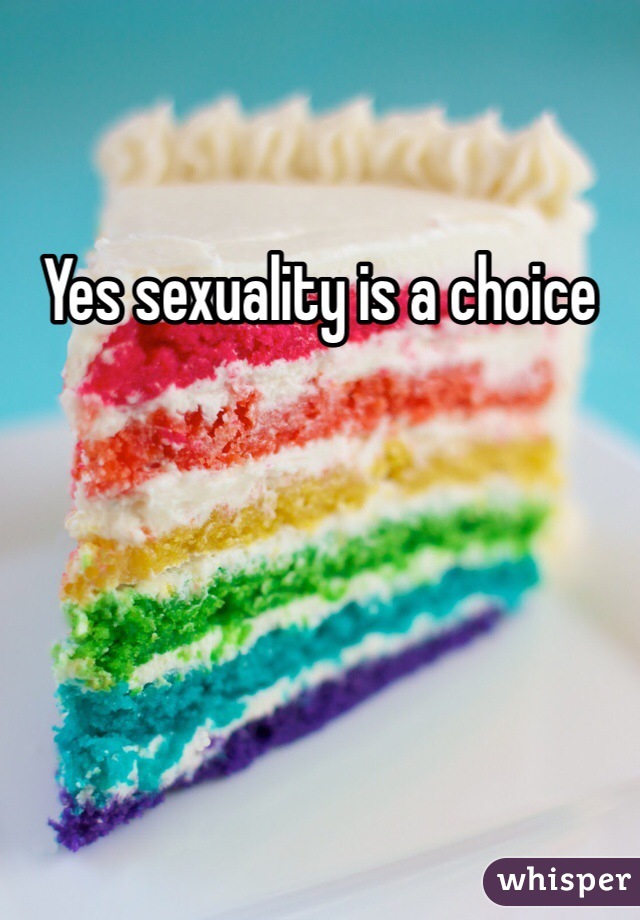 Yes sexuality is a choice