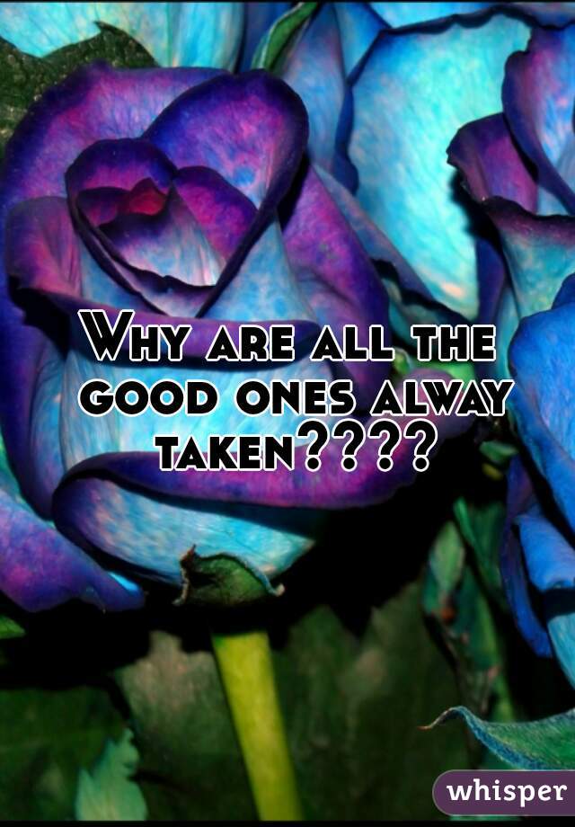 Why are all the good ones alway taken????