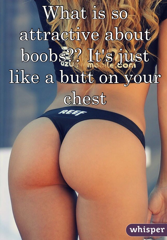 What is so attractive about boobs?? It's just like a butt on your chest 