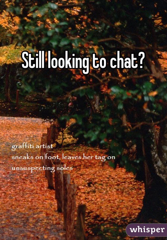 Still looking to chat?