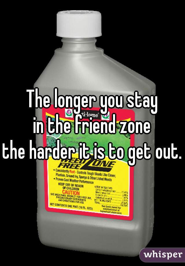 The longer you stay
in the friend zone
the harder it is to get out.