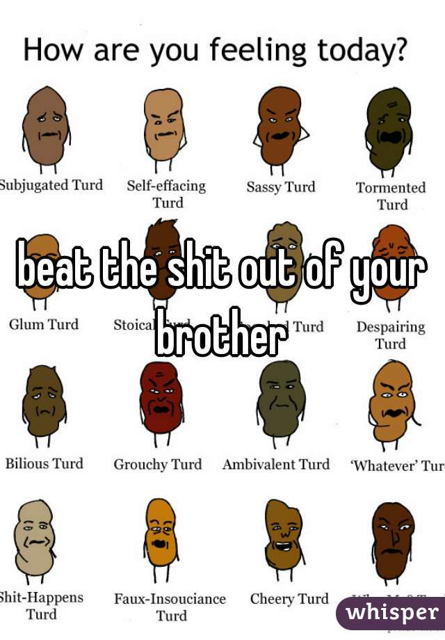 beat the shit out of your brother 
