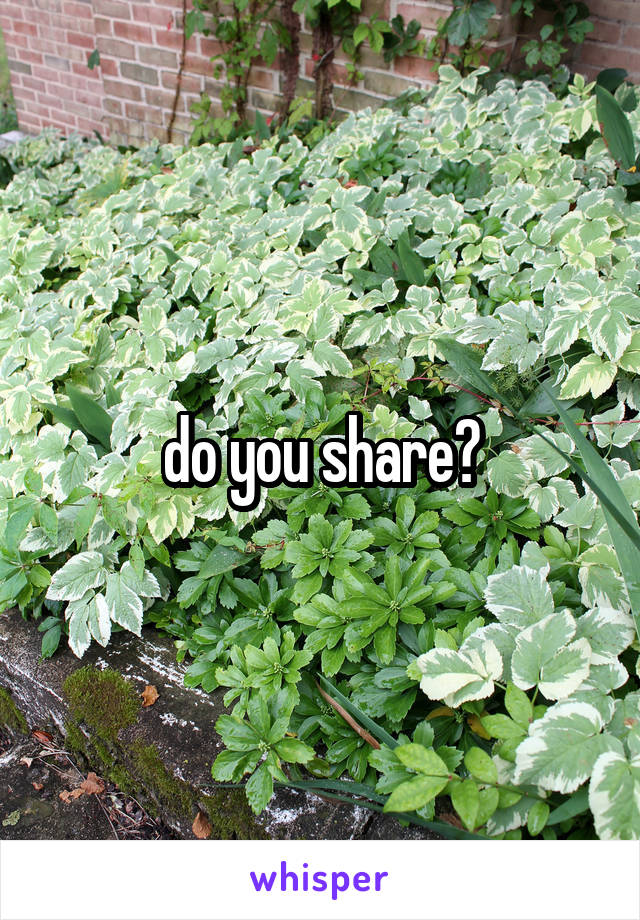 do you share?