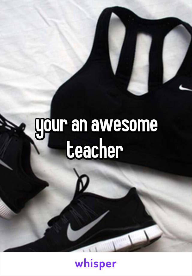 your an awesome teacher 